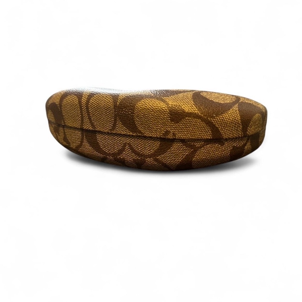 Coach brown leather sunglasses case